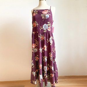 Xhiliration Floral Maxi Dress, XL